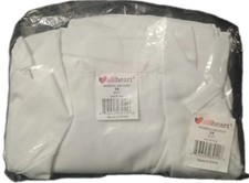 All-Heart Women's White Lab Coat Belted 38 Length SZMed 3 Pockets Comfort/Style