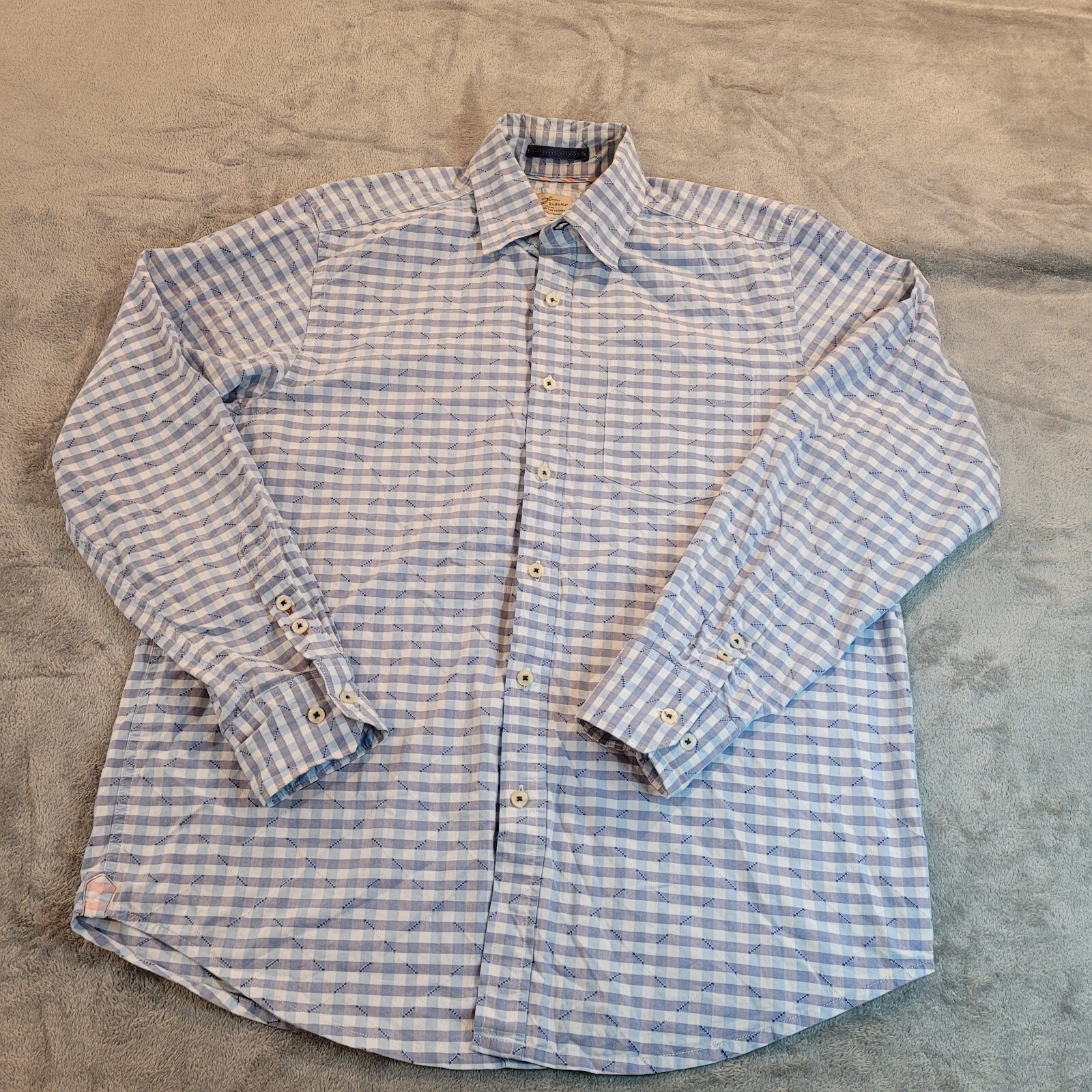 Tommy Bahama Shirt Mens Size M Casual Long Sleeve Cotton Button Up Blue