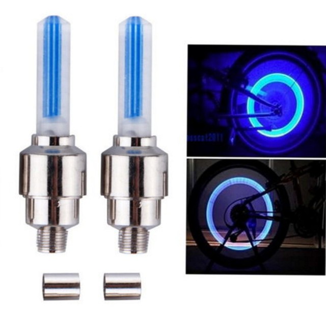 4x LED Tire Valve Cap Lamp Spoke light Flash For Bike Bicycle Car Motor Wheel XS