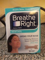 Breathe Right Menthol Nasal Strips Small/medium Drug Free 10 Strips Breathe Right Menthol Nasal Strips Small/medium Drug Free 10 Strips