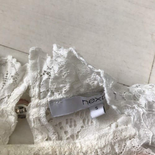 Next Pretty Vintage Look Jumper With Lacey Sleeves And Neckline Sz S Used VGC - 第 4/8 張圖片