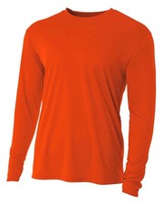 A4 NB3165 Youth Long Sleeve Moisture Wicking Cooling Performance Crew T-Shirt