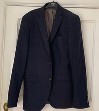 Next Dress Jacket Mens Size 40" Blue Single Breasted Slim Fit