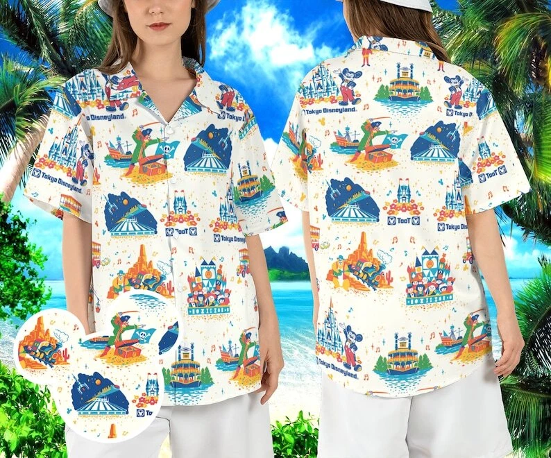 Tokyo Disneyland 3D HAWAII SHIRT CHRISTMAS GIFT