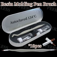 Dental Brush Pen Replaceable Brushes Head Straight Curved Head Mini Micro Brush