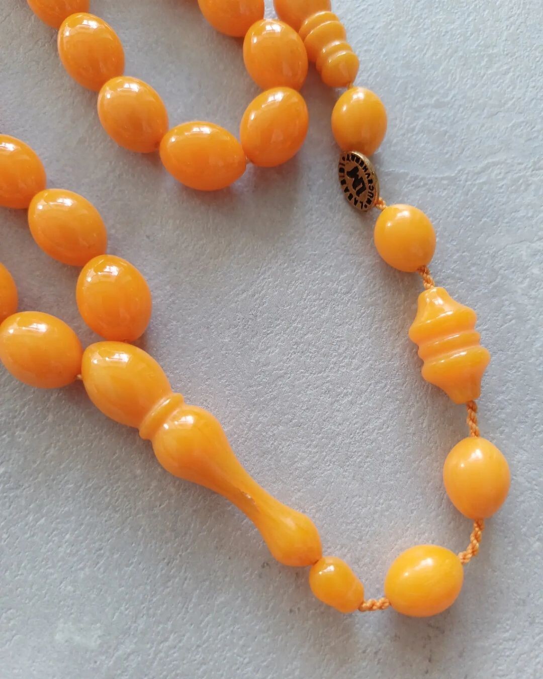 Amazing Islamic Prayer EGG Natural Catalin Rosary.33beads.11*15mm