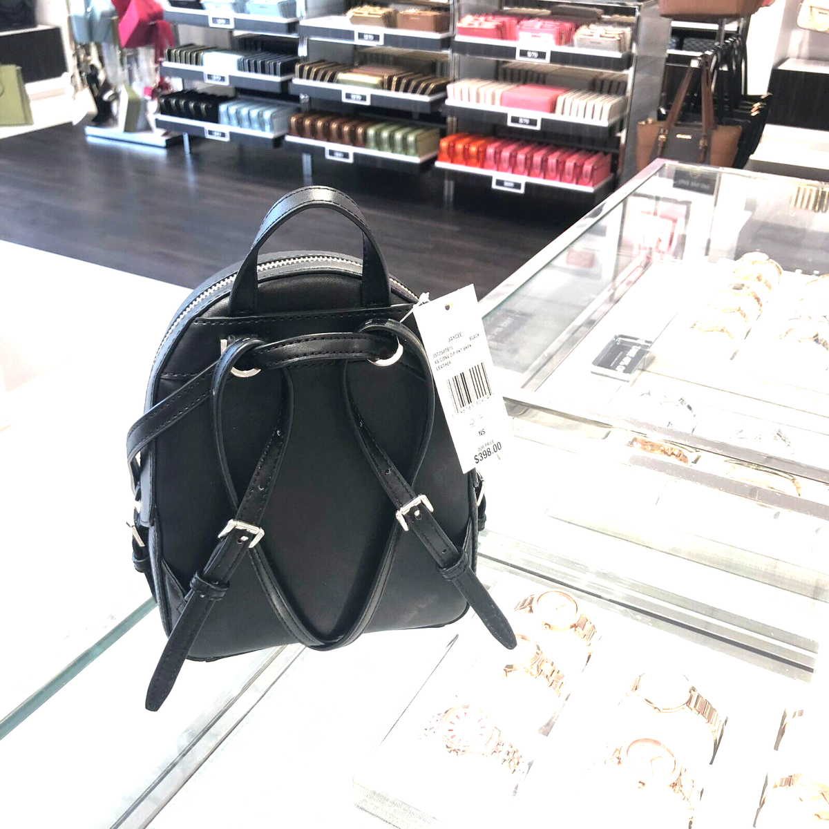 Michael Kors Jaycee XS Pebbled Leather Backpack Black  display picture 1