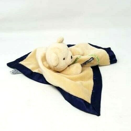 Baby Fanatic Seattle Seahawks Bear Blanket Tan Blue Trim Security Lovey Plush - Picture 2 of 6