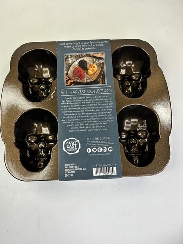 Nordic Ware Haunted Skull Cakelet Pan USA Day If The Dead Halloween Brand new - Picture 6 of 12