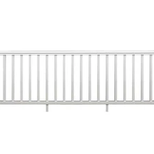 8 ft. x 36 in. White PolyComposite Rail Kit without Brackets Porch Veranda Patio