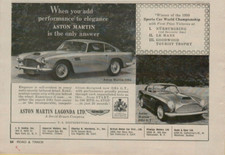 1960 Aston Martin DB4 G.T. Sports Car World Championship Photo VINTAGE PRINT AD