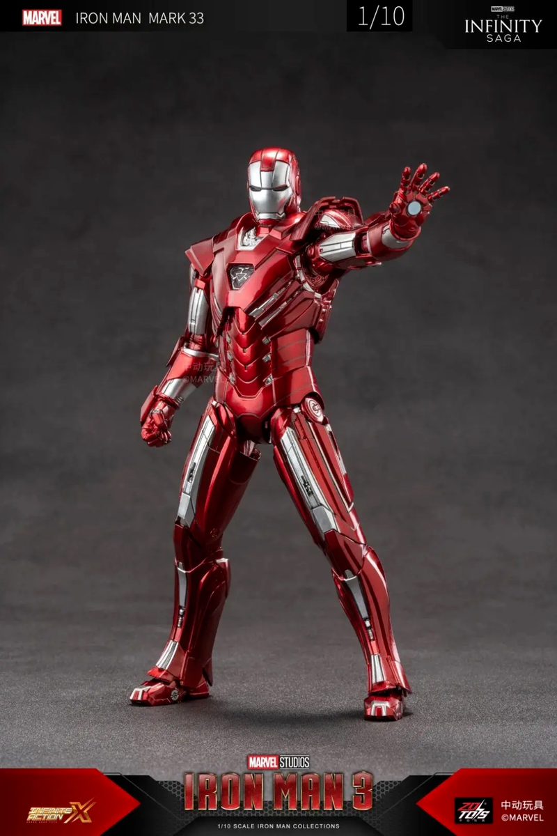 ヴァイス　marvelvol.3 アイアンマン　SEC ZD-MK33: ZD Toys Marvel Iron Man Mark 33 Silver Centurion 7