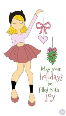 Prima Julie Nutting JOY Doll Cling Stamps Christmas Planner Tags 912369