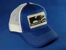 Ferguson System Tractor Hat - Royal White Mesh - Trucker - Snapback
