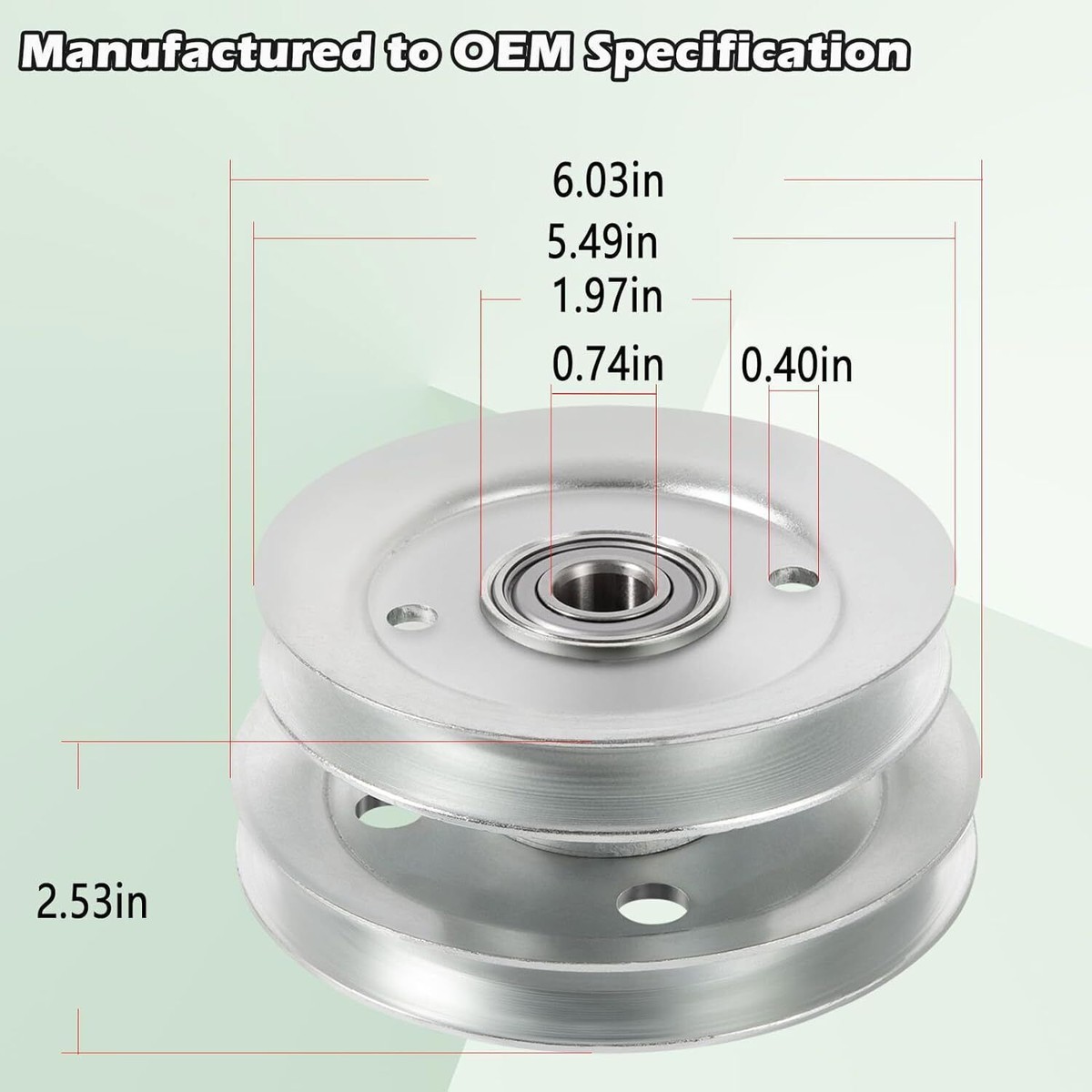 34° Double Deck Drive Belt Tightener Pulley AM133924 for John