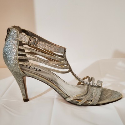 silver heels size 10