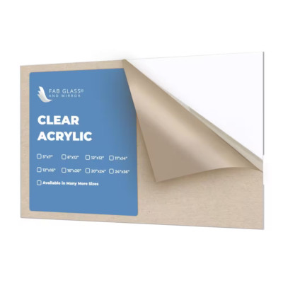 Plexiglass 5 In. W X 7 In. L Clear Rectangular Acrylic Sheet 1/8 In. Thick Flat 
