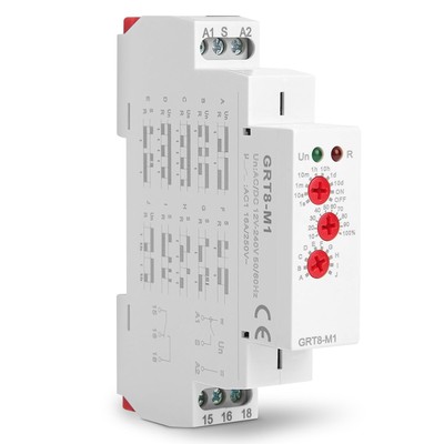 GRT8-M1 Delay Time Relay, Timer Relay Delay Off Multifunctional Time Delay Re...