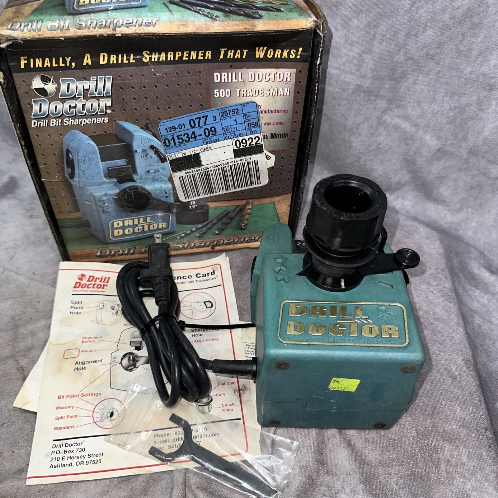 Drill Doctor Tradesman 500 Drill Bit Sharpener Diamond Grinding Wheel