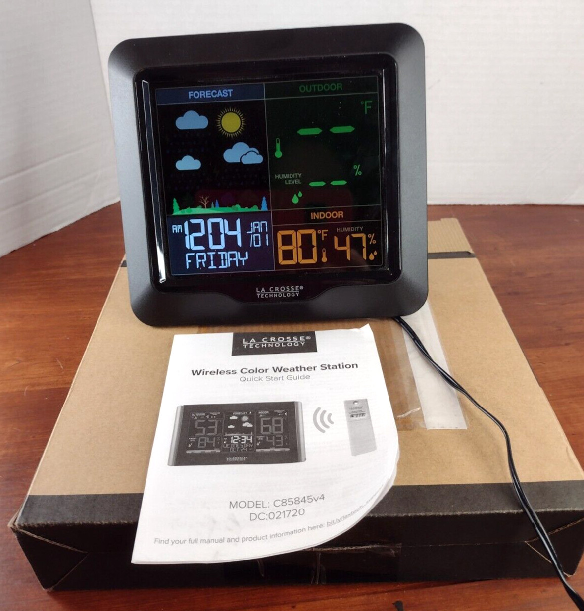 Lcd Display With Power Cord, No Outdoor Sen