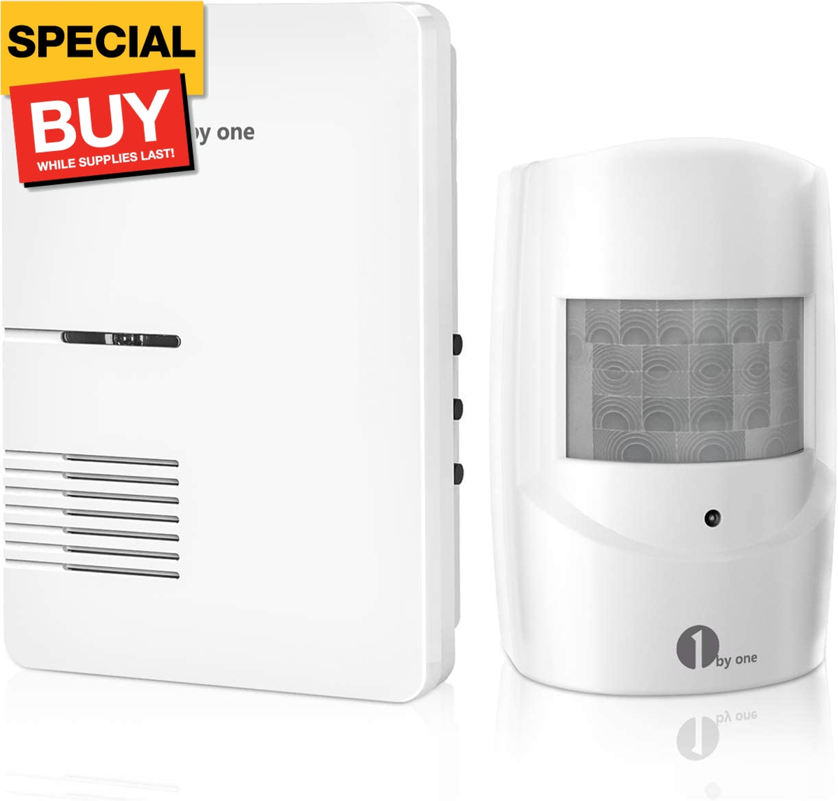 1Byone Driveway Alarm, Home Security Alert System with 36 Melodies
