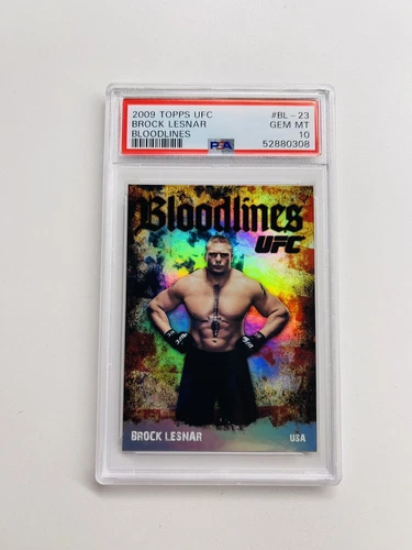 2009 Topps UFC Round 2 Bloodlines Brock Lesnar PSA 10 UFC Rookie Card