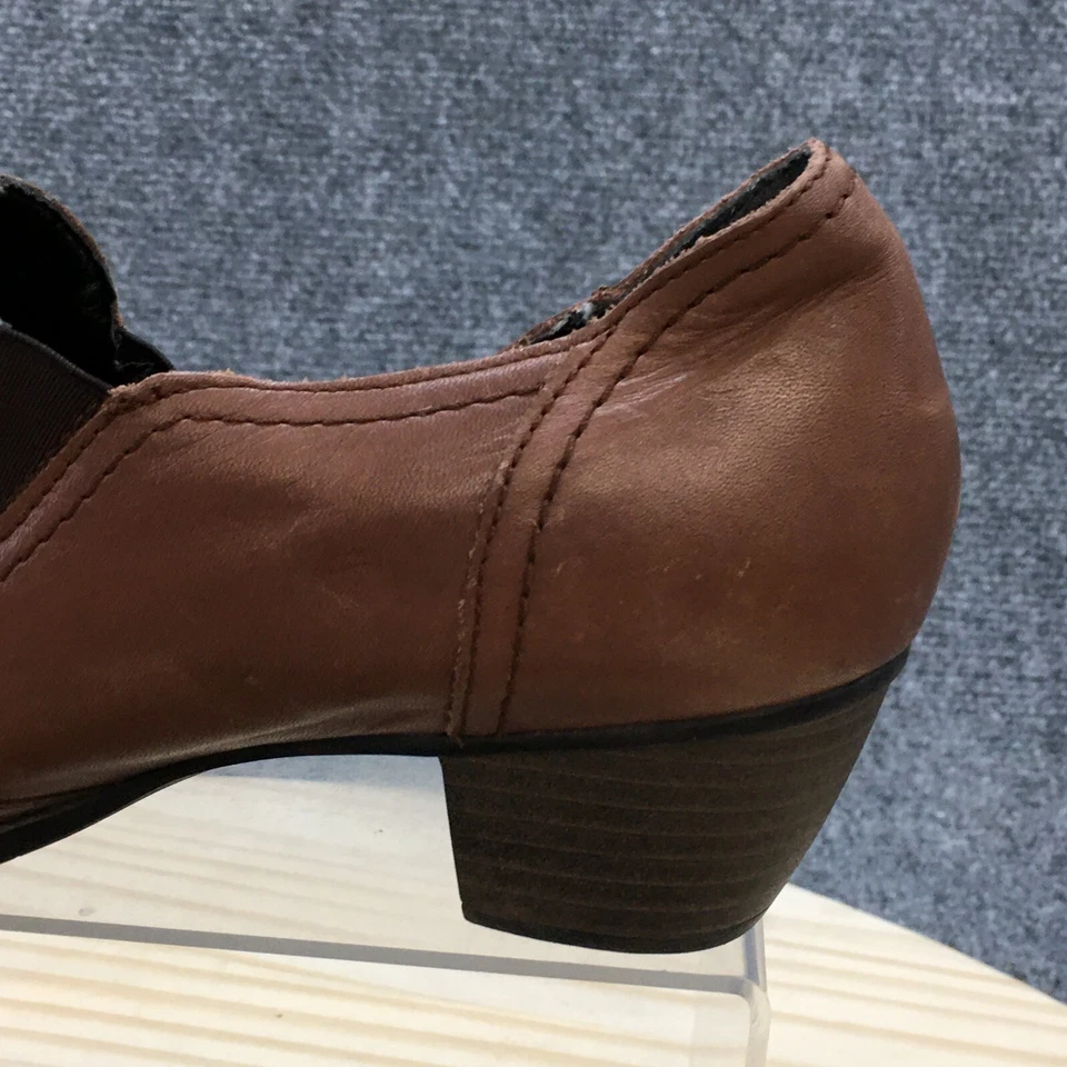 Botín Remonte Pump Mujer 37 Marrón Cuero Pull-On Tacones Cubanos Informal Comodidad Foto 4 de 4