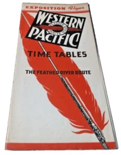 1949 WESTERN PACIFIC EXPOSITION FLYER PUBLIC TIMETABLE