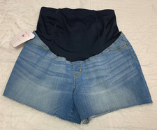 NWT INGRID ISABEL MATERNITY WOMENS JEANS CUT OFF MIDI SHORTS SIZE 6