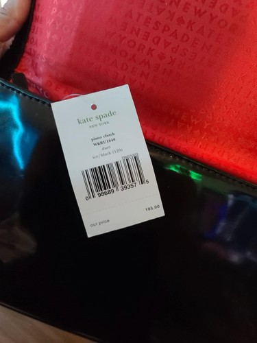 RARE & HTF Kate Spade Duet Piano Key Red Lined Patent Clutch Purse Hand Bag - Picture 15 of 23