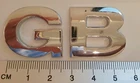 NEW GB Metal 3D Self-adhesive Car Letters badge emblem sticker - Silver