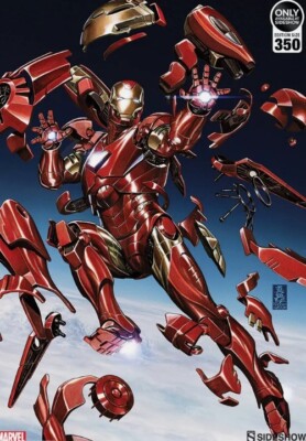 MARVEL Tony Stark Iron Man Art Print Hand-signed by Mark Brooks Sideshow Limited