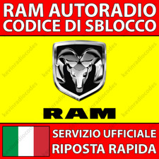 ✅RAM RADIO UNLOCK CODE 1500 2500 3500 4500 MOPAR UCONNECT 7.0 8.4 12.0✅