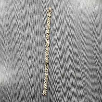 vintage DBJ Dee Berkeley Sterling Silver Marcasite flowers 17.6g stones 7 1/2''