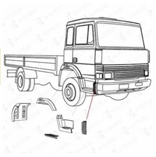 Modanatura Pannello Interno Porta Sinistra Per Iveco New Daily - Compatibile Con Codici 93924670 E 93938670