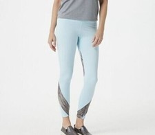 Soulgani Activewear Pants Womens Large Powder Blue Premium Leggings 30x23 NEW