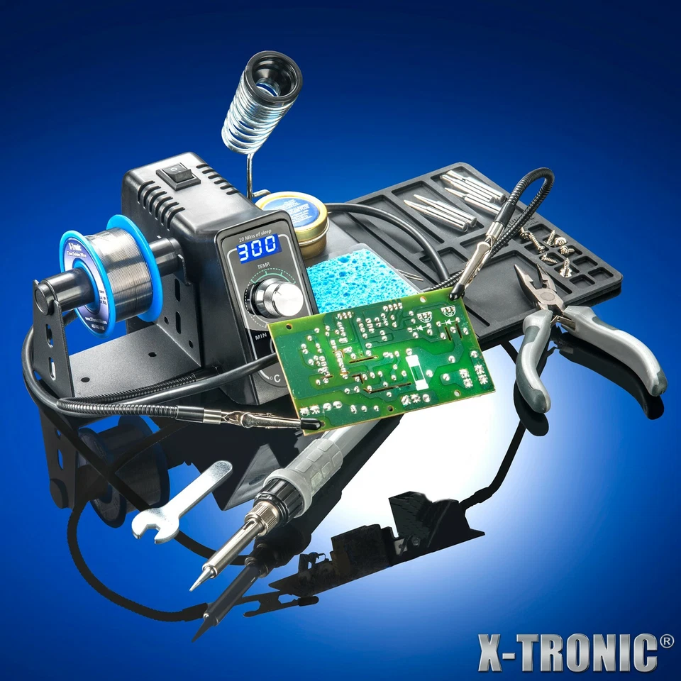 X-Tronic #3020-XTS-ST 75W Digital LED Soldering Iron Station Kit w/ 5 Extra Tips - Image 3 of 4