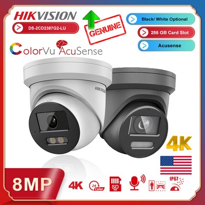 Hikvision Original 4K 8MP ColorVu Security IP Camera PoE AcuSense Black White US