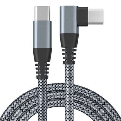 Cable Fast Charge L Shape 90° Type C USB-C to USB-C Charging Charger Cord