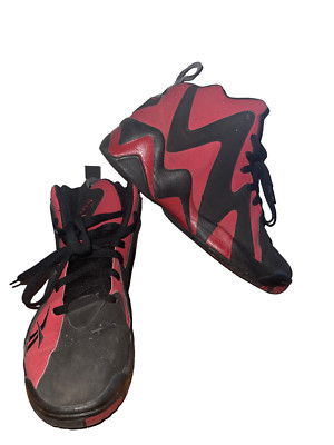 Reebok Kamikaze II 2 Black Red Shawn Kemp V44410 Men's Size 10.5