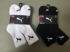 New Puma Mens 8 Pair Hi Quarter Cushioned Athletic Socks. 2 Colors To Choose.