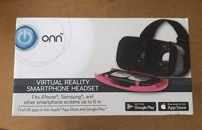 ONN PINK Virtual Reality VR Smartphone Headset Apple/Android (Brand new)