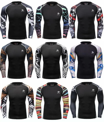 Unbranded Long Sleeve Fitness Compression & Base Layers for Men