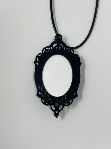 Crow Necklace Red Crescent Moon Pendant Goth Pagan Gothic Raven Goth Victorian - Picture 9 of 9