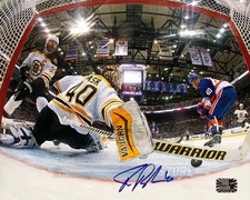 Tuukka Rask Boston Bruins Signed Autographed Net Cam Save vs Islanders 8x10