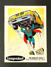1978 Langendorf, Man of Steel #2 NM DC Super Heroes sticker Superman RARE!