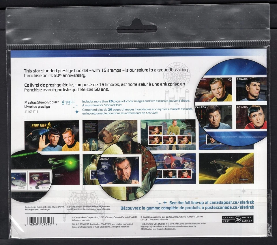 CANADA 2016 STAR TREK 50th Anniversary Prestige Stamp Booklet, PO Sealed - Image 2 of 2