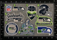 PARCHES BORDADOS PLANCHA SEATTLE SEAHAWKS TODOS LOS PARCHES DE LA FOTO ESTÁN DISPONIBLES