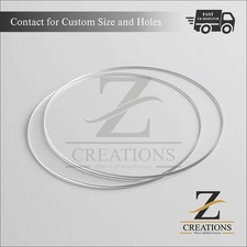 Clear Acrylic Discs Laser Cut to Polished Finish Contact to Order Custom Sizes
