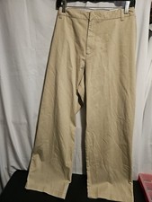 NWT - Tommy Hilfiger Womens Khaki Beige Casual Cotton Pants 20 Relaxed Fit
